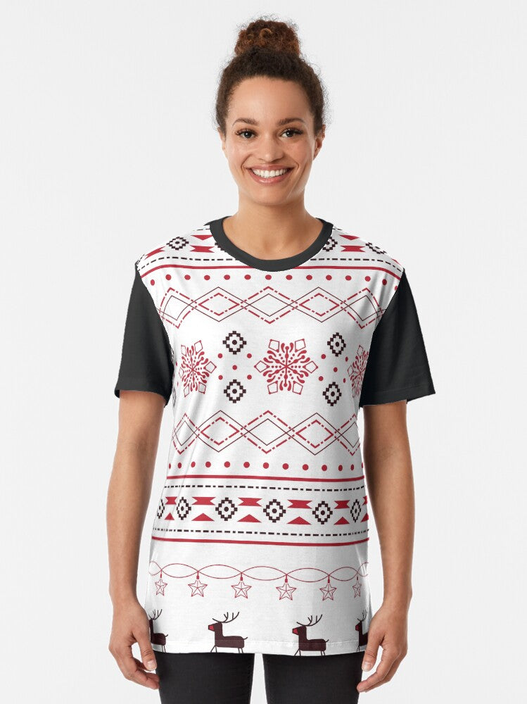 Festive Charm, Christmas, Time, Hohoho, funny, gifts, Graphic T-Shirt