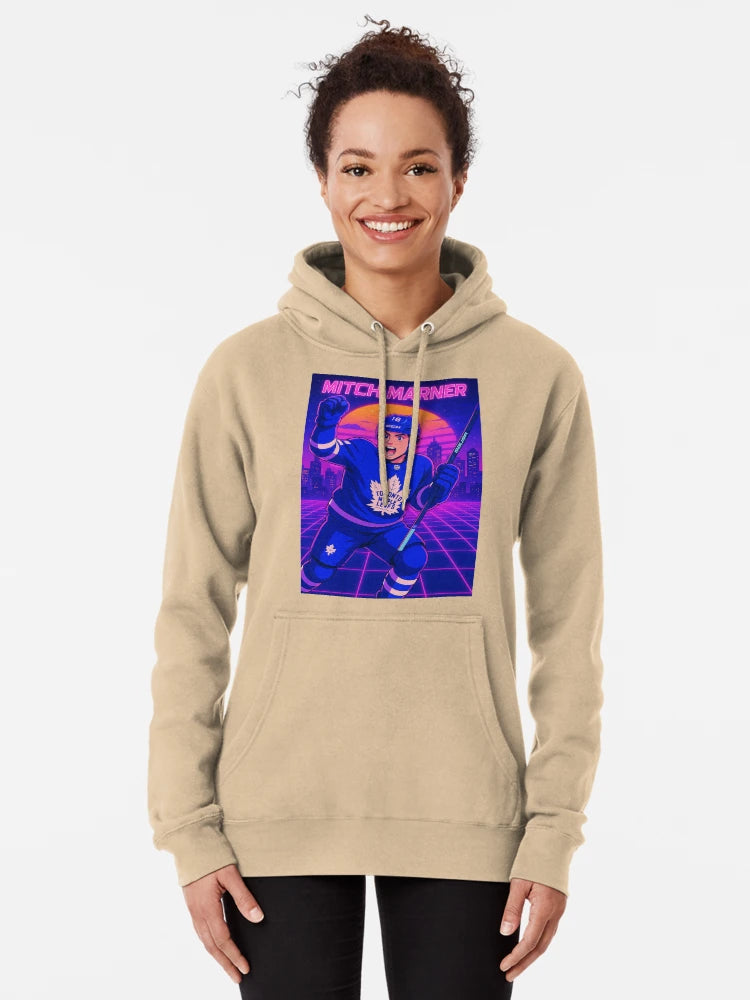 Mitch Marner Vaporwave Poster – Toronto Maple Leafs Anime-Style Art Print, Neon Celebration Hockey Decor Classic T-Shirt