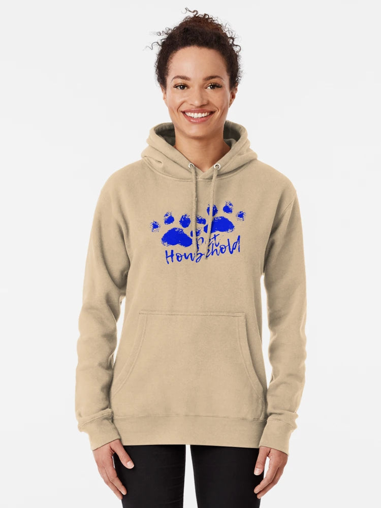 "Pet Household" Pawprint Grunge (Blue) Classic T-Shirt