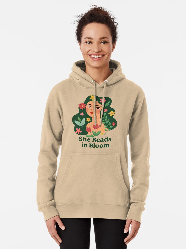 "She Reads in Bloom" stickers, book sticker ?? A floral celebration of bookish beauty — perfect for gentle souls who bloom with every page. Classic T-Shirt