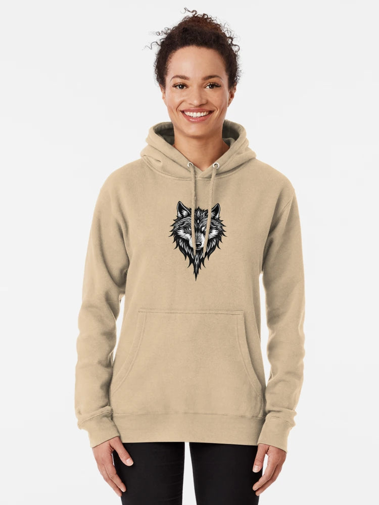 Fierce Wolf Head T-Shirt – Tribal Animal Design for Nature and Wildlife Lovers Classic T-Shirt