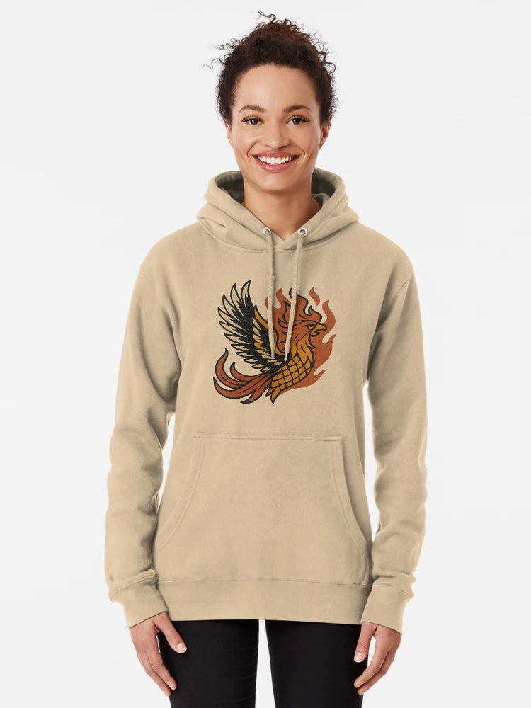 Fiery Phoenix Rising with Wings Spread Classic T-Shirt