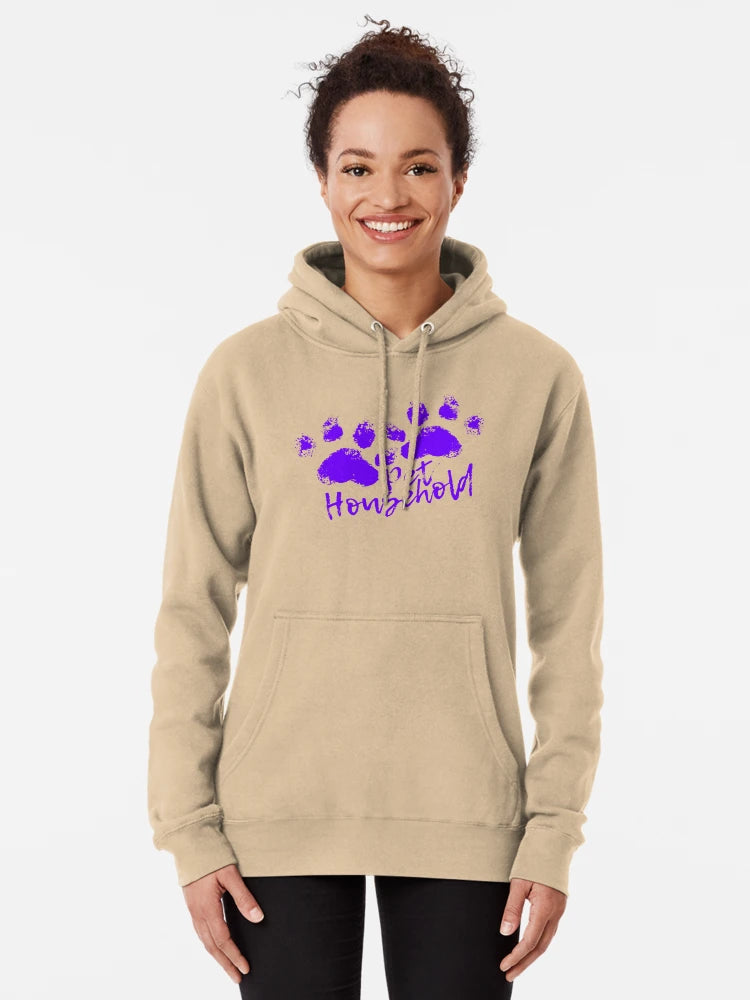 "Pet Household" Pawprint Grunge (Neon Purple) Classic T-Shirt