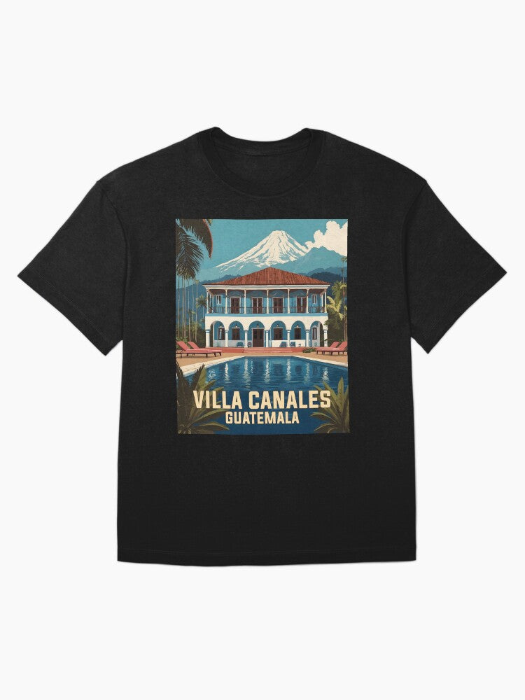 Villa Canales Guatemala Vintage Poster Tourism Oversized T-Shirt