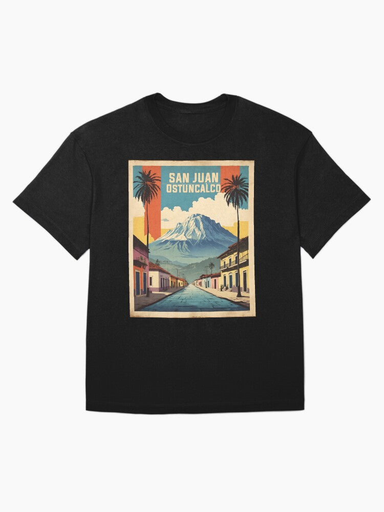 San Juan Ostuncalco Guatemala Vintage Poster Tourism Oversized T-Shirt