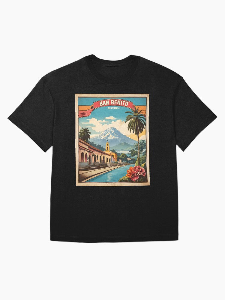 San Benito Guatemala Vintage Poster Tourism Oversized T-Shirt