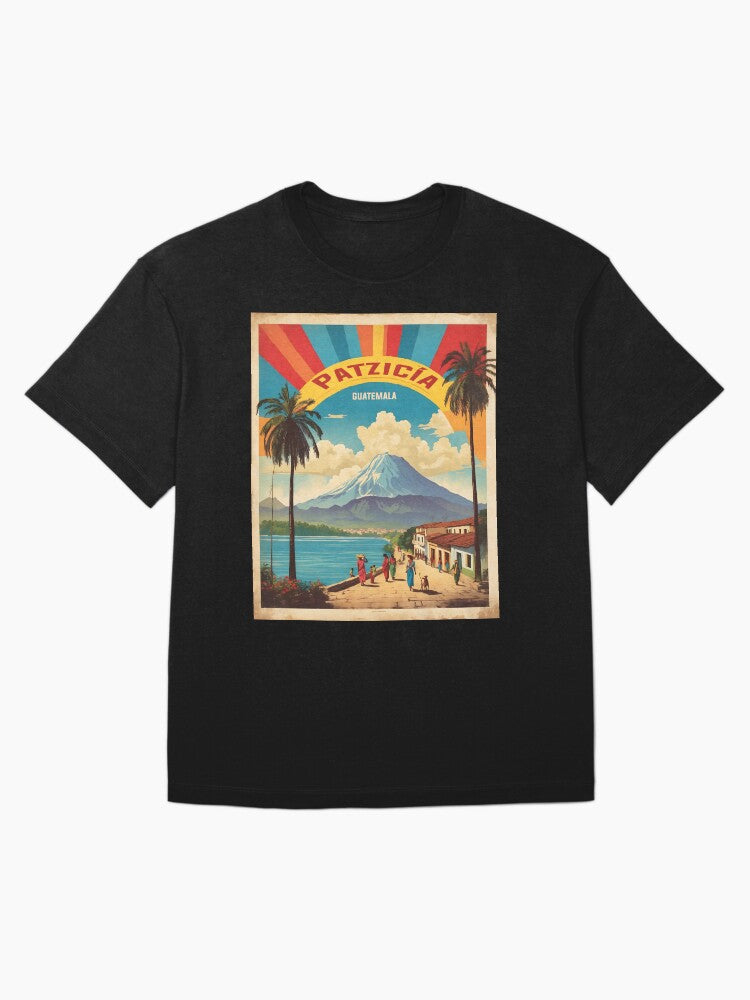 Patzicia Guatemala Vintage Poster Tourism Oversized T-Shirt