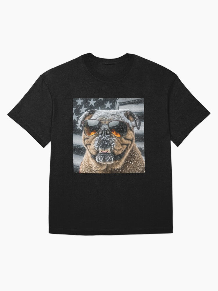 '"Patriotic masterpiece: Dog as a symbol of loyalty"' Oversized T-Shirt
