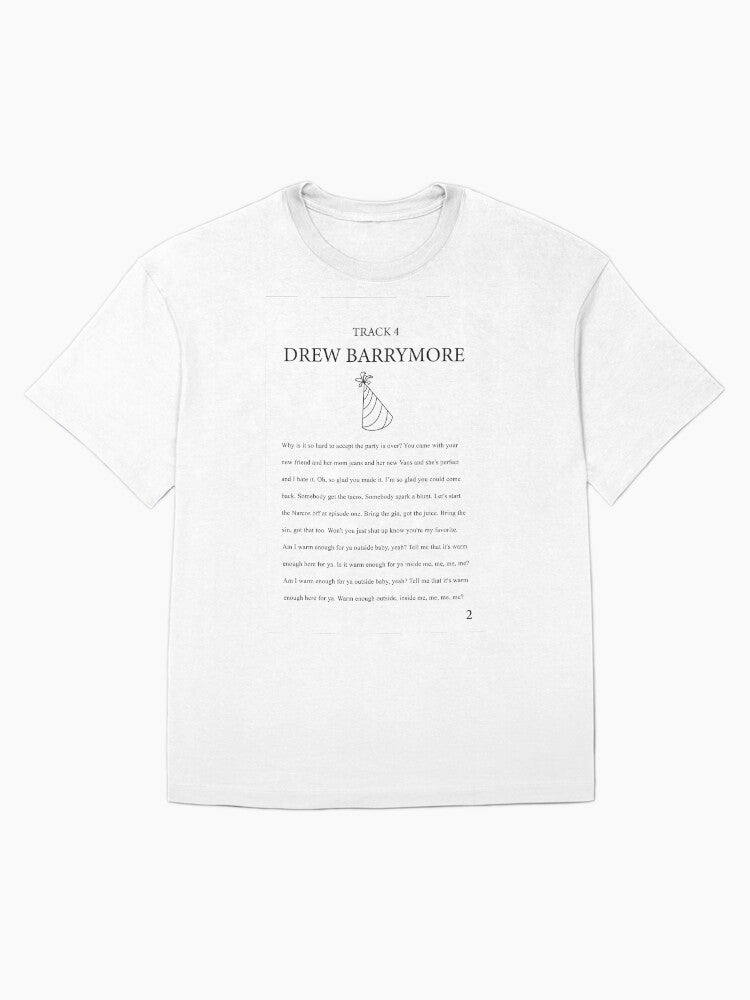 Drew Barrymore SZA Lyrics Oversized T-Shirt