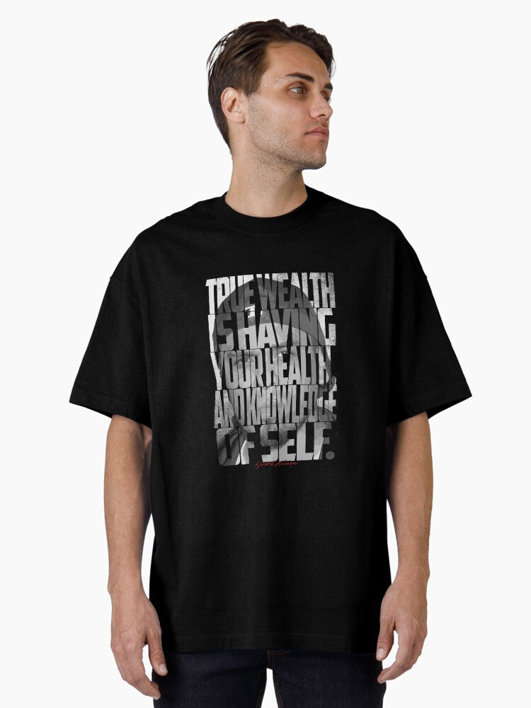 Immortal Technique Portrait with Lyric Typography Oversized T-Shirt Style001