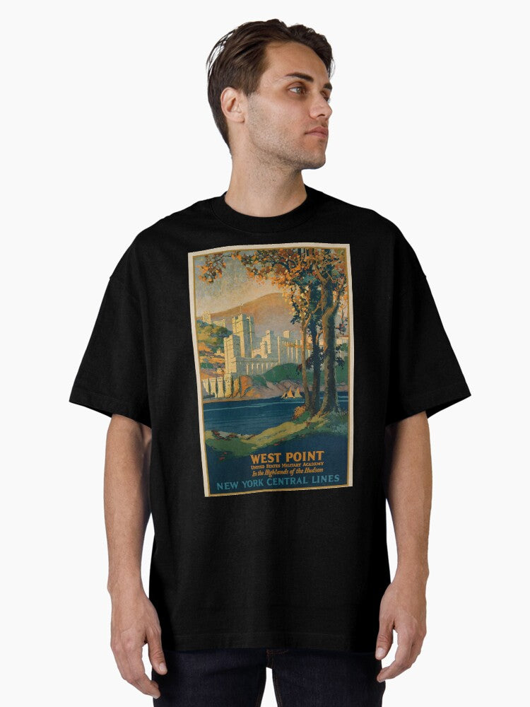West Point vintage travel poster Oversized T-Shirt