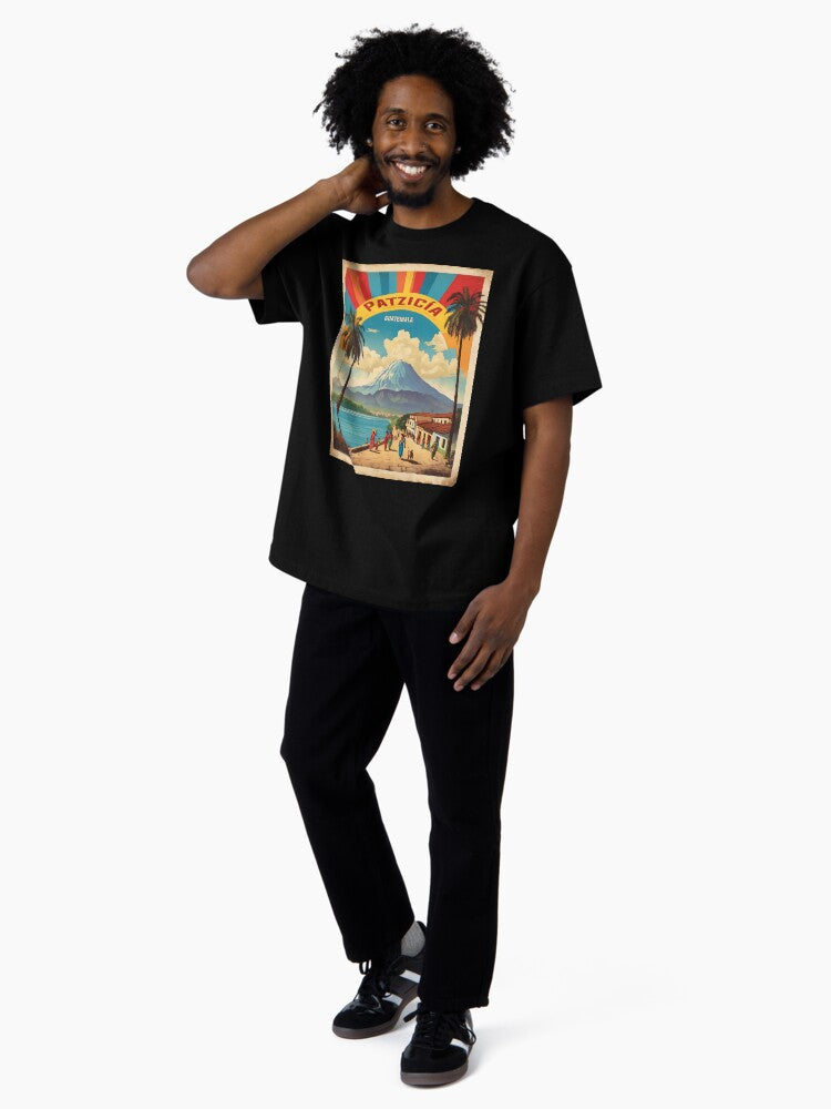 Patzicia Guatemala Vintage Poster Tourism Oversized T-Shirt