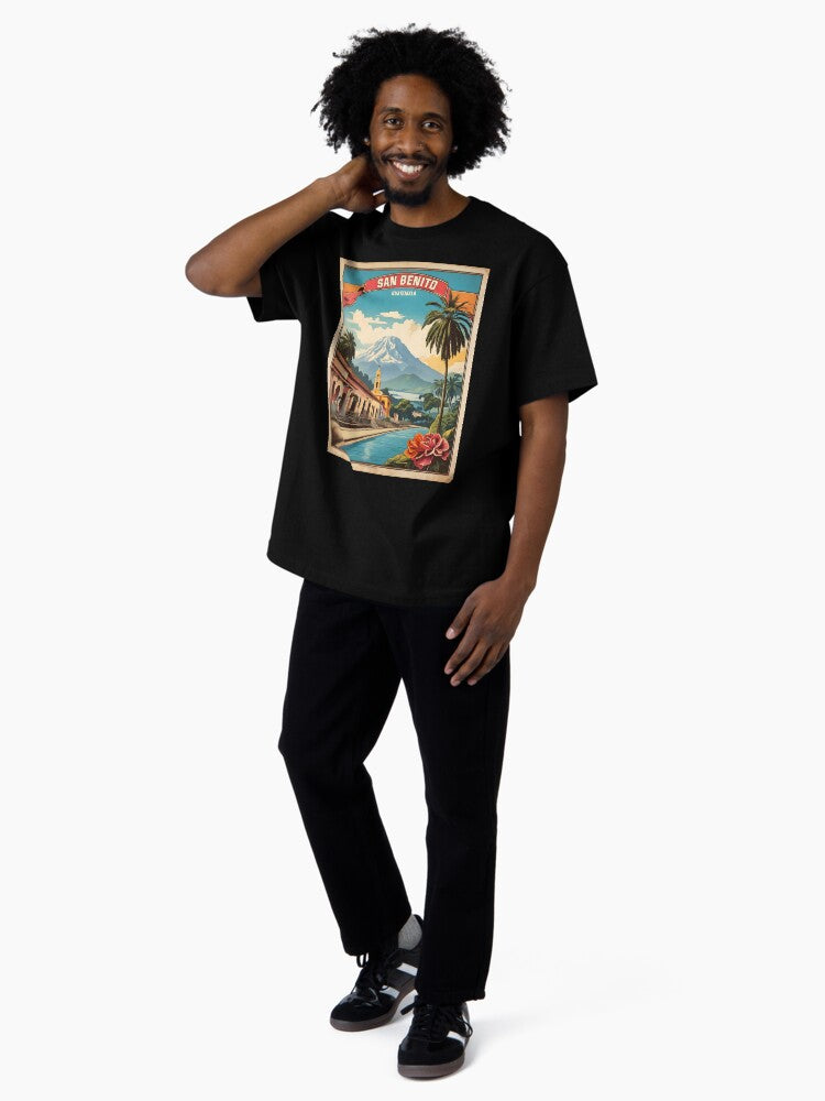 San Benito Guatemala Vintage Poster Tourism Oversized T-Shirt