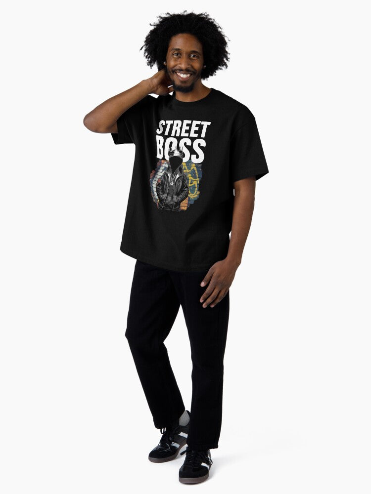 Street Boss | Urban Graffiti Crown Hoodie King Shirt Oversized T-Shirt
