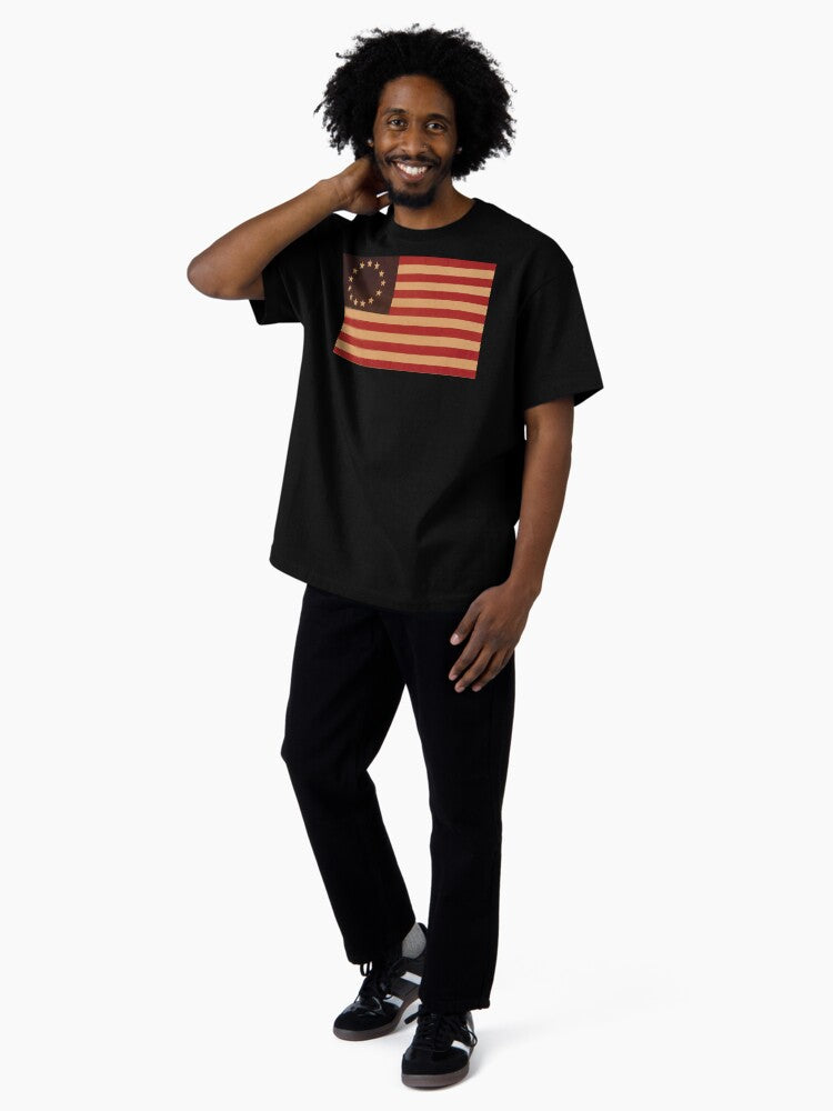 13 Colony Fade Flag Oversized T-Shirt