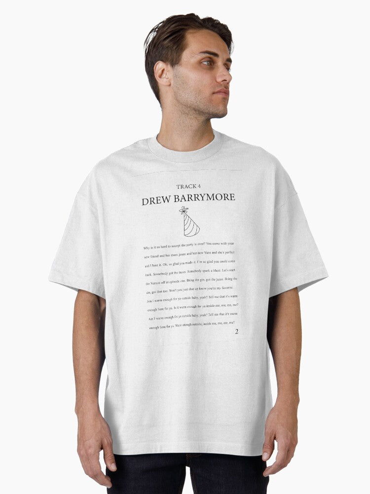 Drew Barrymore SZA Lyrics Oversized T-Shirt