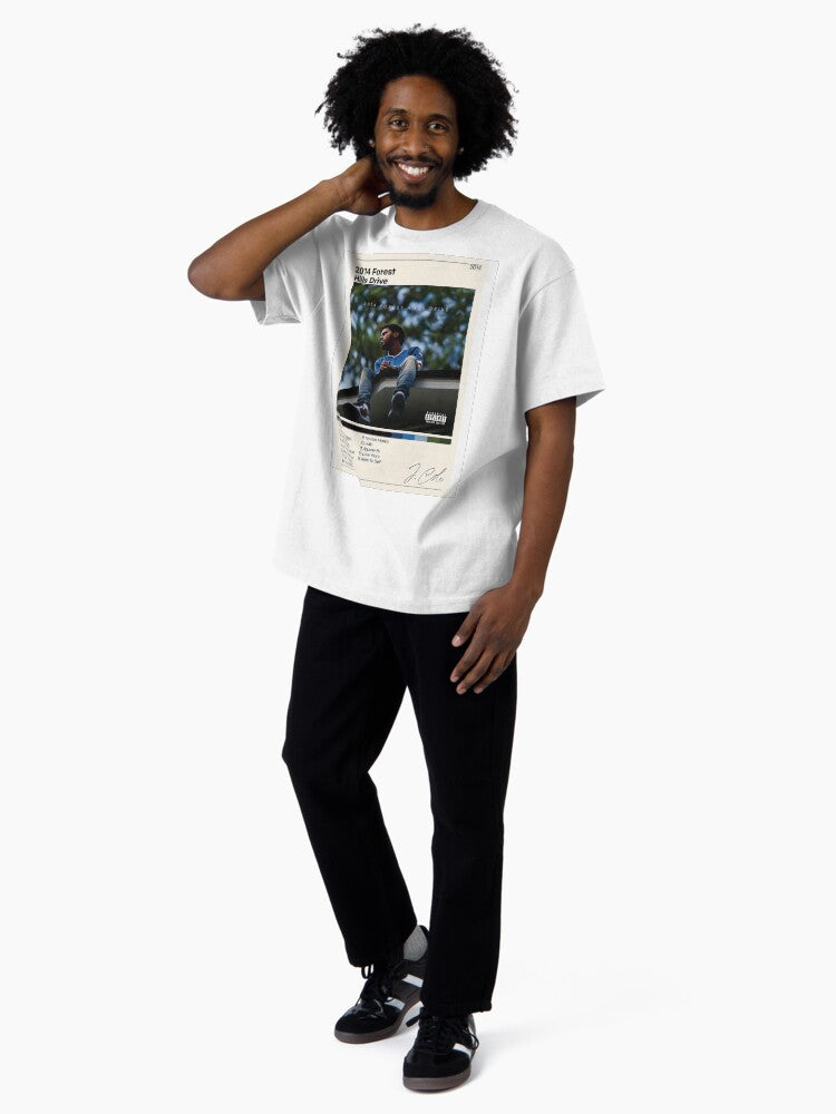 J Cole Poster | 2014 Forest Hills Drive Poster | J Cole Tracklist | Album Cover Poster | Poster Print Wall Art | Custom Poster | Home Decor Active Poster Oversized T-Shirt