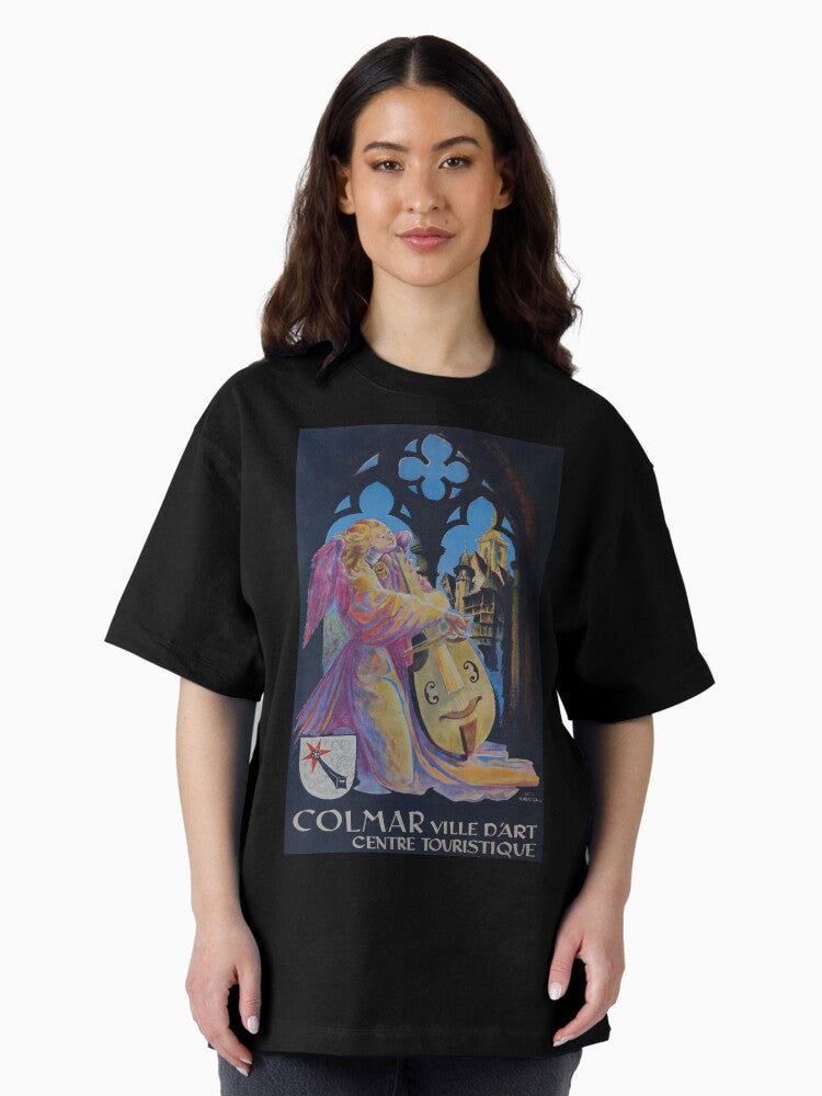 Colmar Ville d Art vintage travel poster Oversized T-Shirt