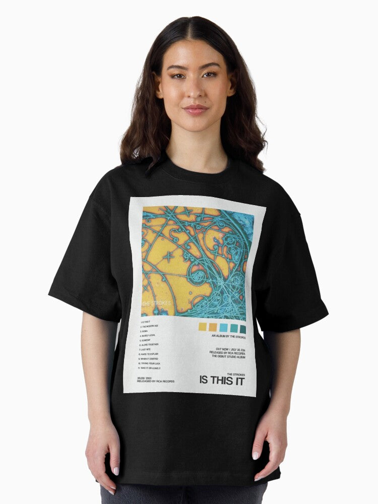 The This Blue Abstract Poster Oversized T-Shirt