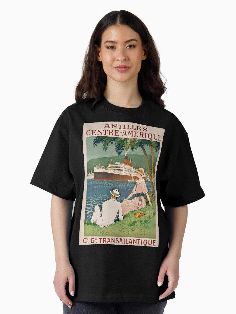 Antilles-Centre Amerique vintage travel poster Oversized T-Shirt