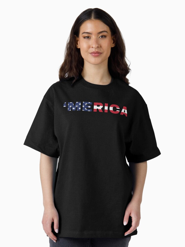 'Merica Us Flag Oversized T-Shirt