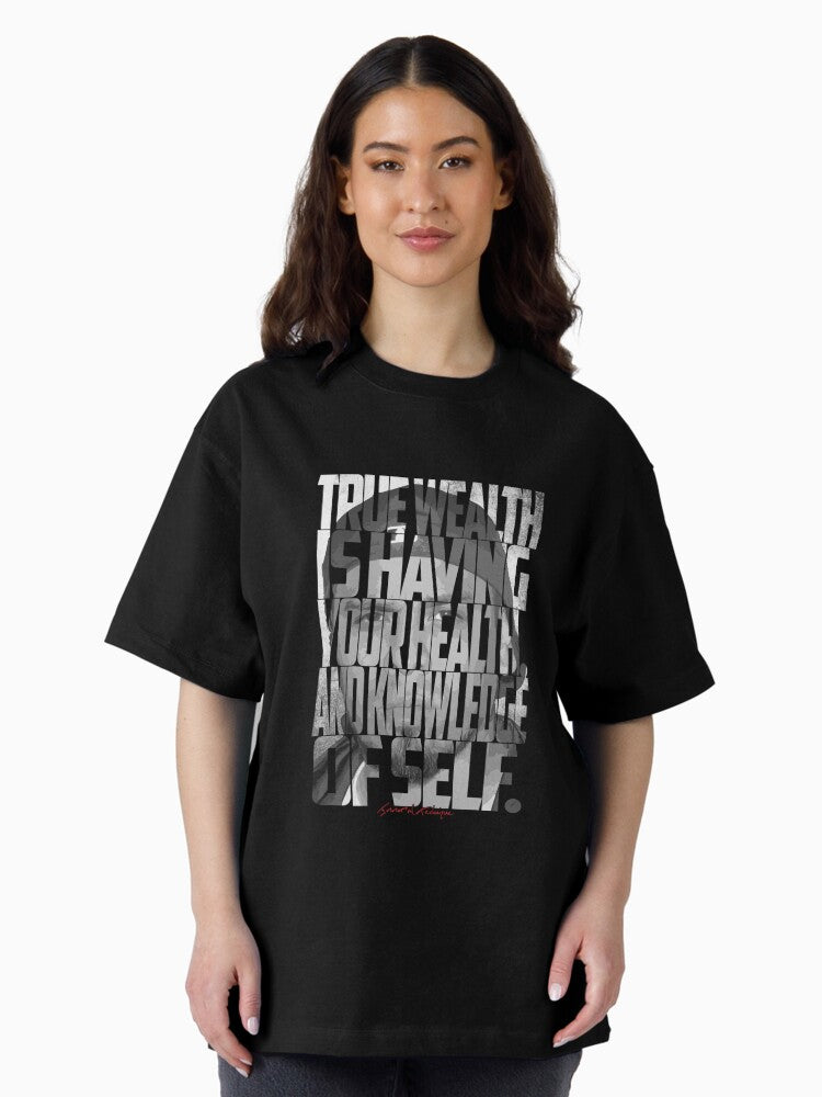 Immortal Technique Portrait with Lyric Typography Oversized T-Shirt Style001