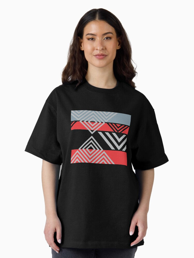 Fastina Modern Stripe Pattern 03 Oversized T-Shirt