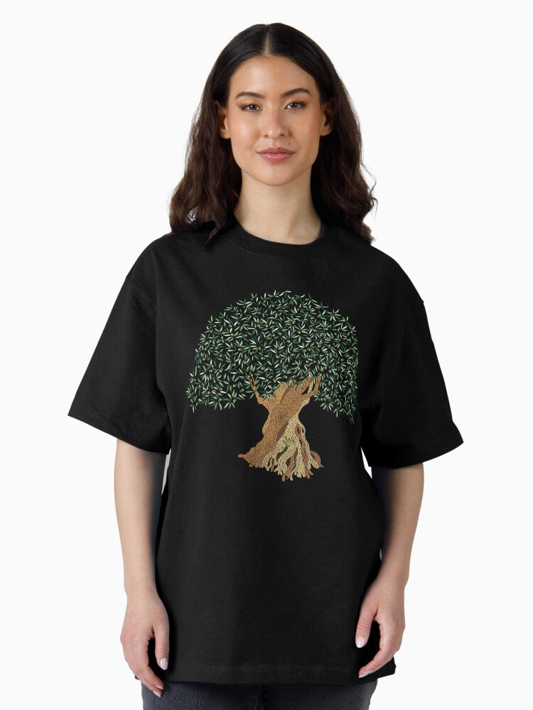 1110 Years Old Olive Tree Oversized T-Shirt