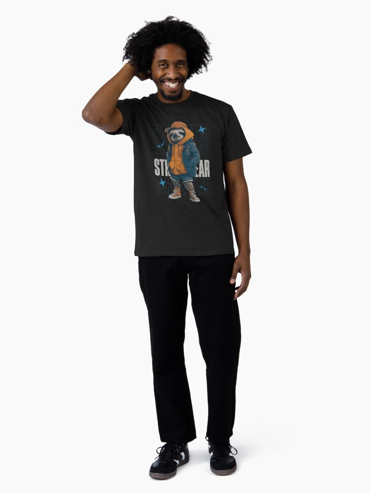 "Sloth Street Swagger" - Urban Sloth Fashion Graphic Premium T-Shirt