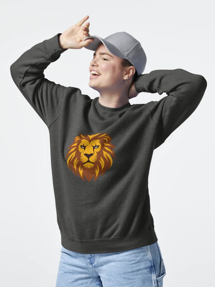 Fierce Cartoon Lion Face Design Classic T-Shirt