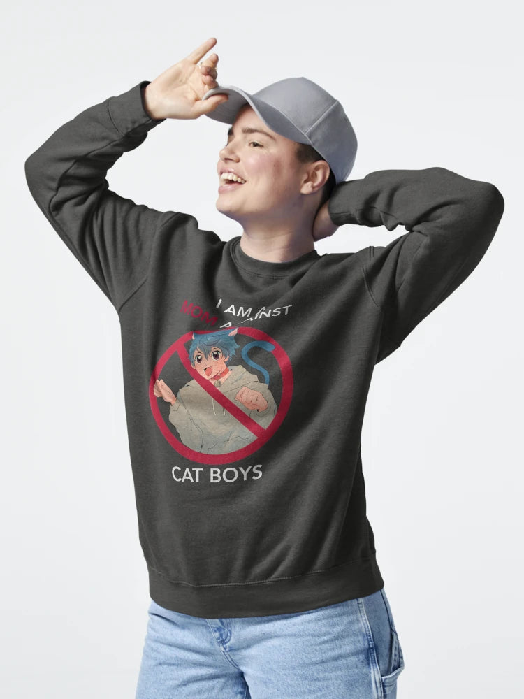 (WHITE TEXT VERS.) I AM A MOM AGAINST CAT BOYS Classic T-Shirt