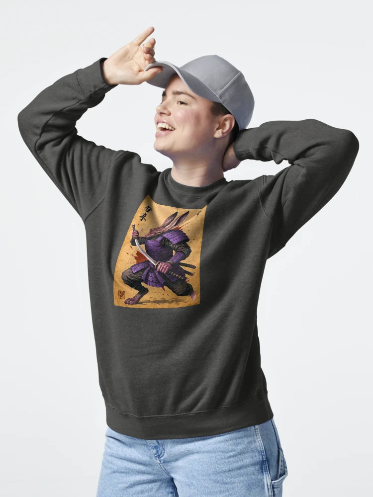 Fierce Hare Samurai - Rabbit Warrior - Japanese Ink Style Classic T-Shirt