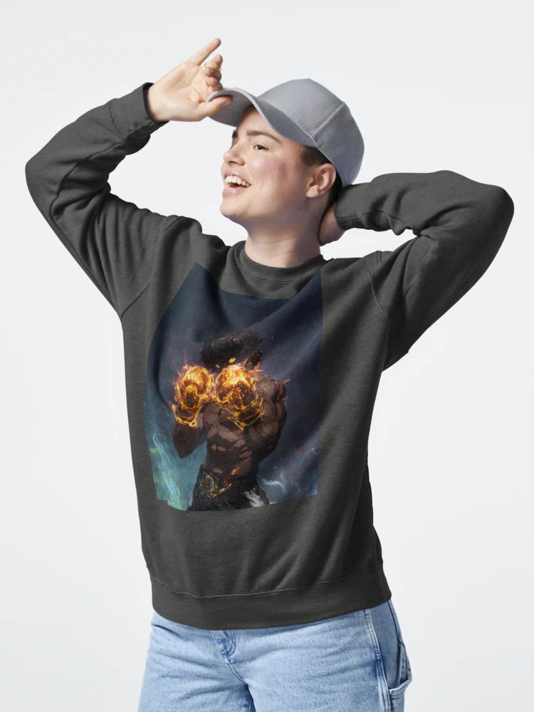 Fiery Boxer Anime Style Illustration Classic T-Shirt