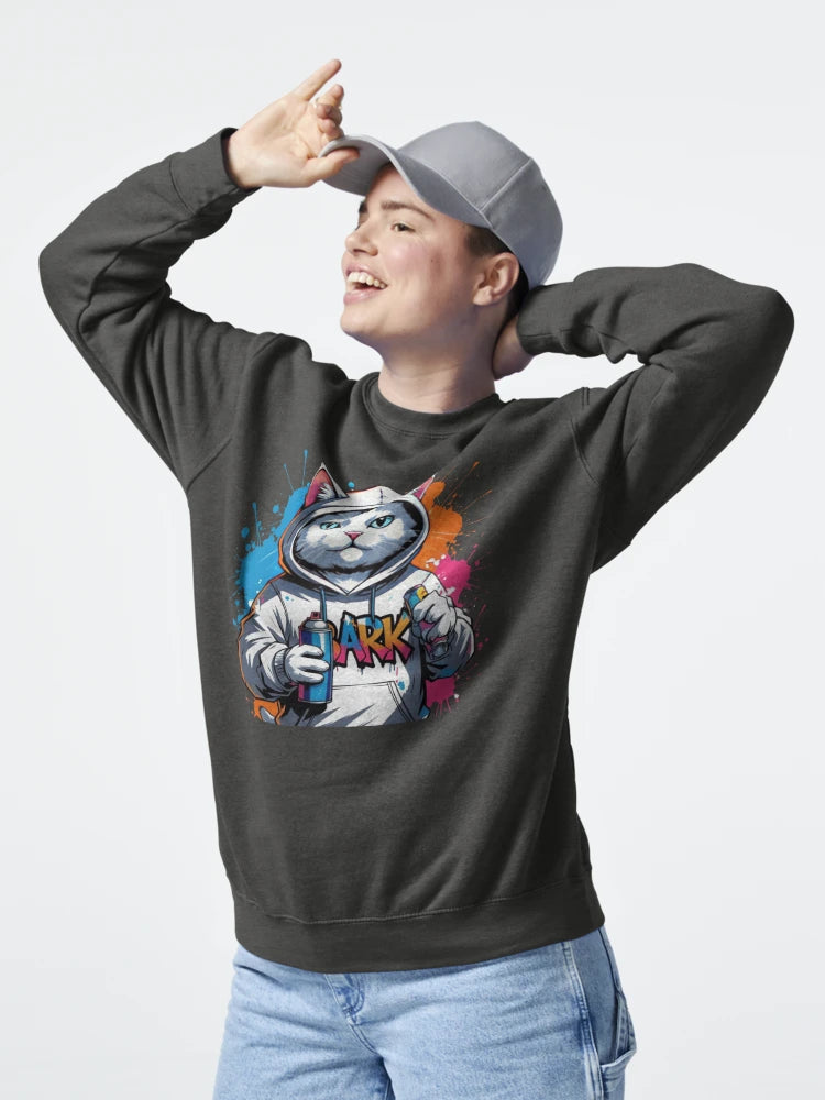 "Urban Paws: Graffiti Cat in Hoodie" Classic T-Shirt
