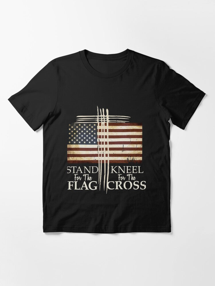 STAND FOR THE FLAG Hoodie Kneel For Cross Love USA Essential T-Shirt