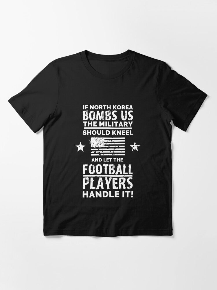 I Think If North Korea Bombs Us American Flag Zipped Hoodie Essential T-Shirt