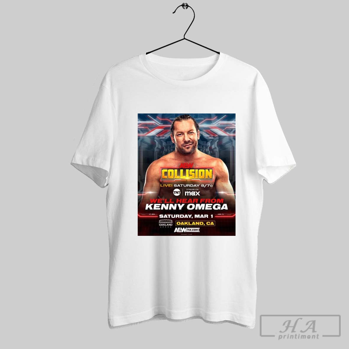 Aew Collision Well Hear From Kenny Omega Saturday March 1 2025 Oakland Ca Poster T Shirt