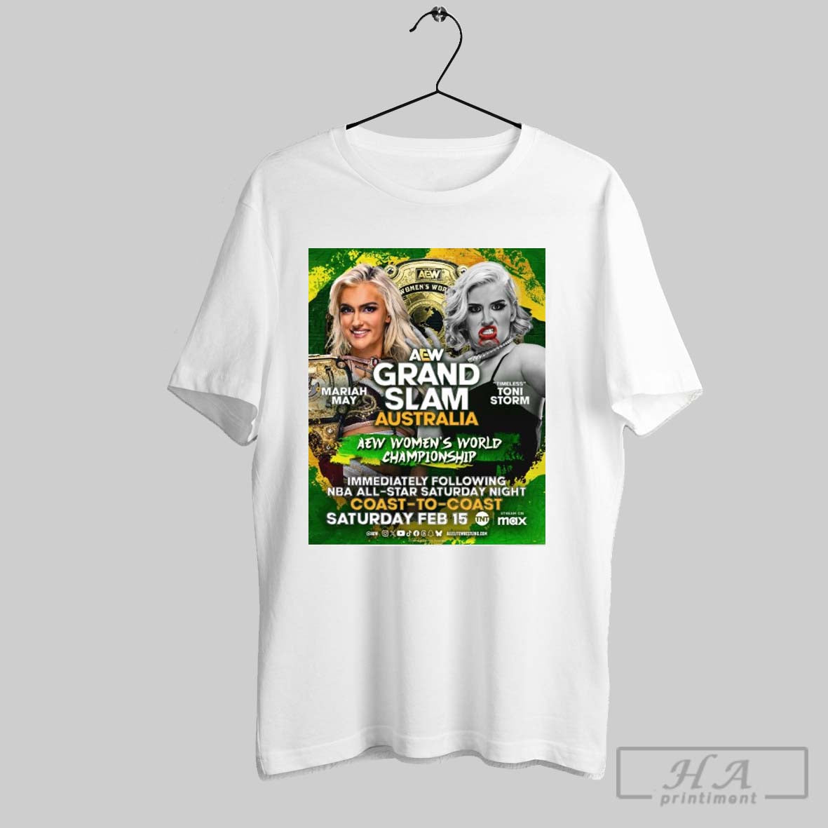 Aew Grand Slam Australia Mariah May Vs Toni Storm Aew Womens World Championship Feb 15 Poster T Shirt