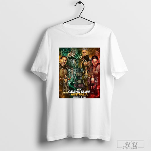 Aew Grand Slam Australia Ospreay Omega Versus Takeshita Fletcher Feb 16 2025 Poster T Shirt