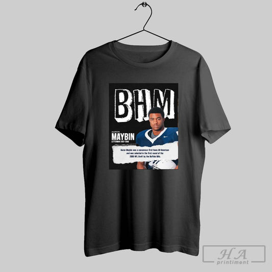 Aaron Maybin Litterman First Team All American And First Round Of 2009 Nfl Draft By Buffalo Bills Poster T Shirt