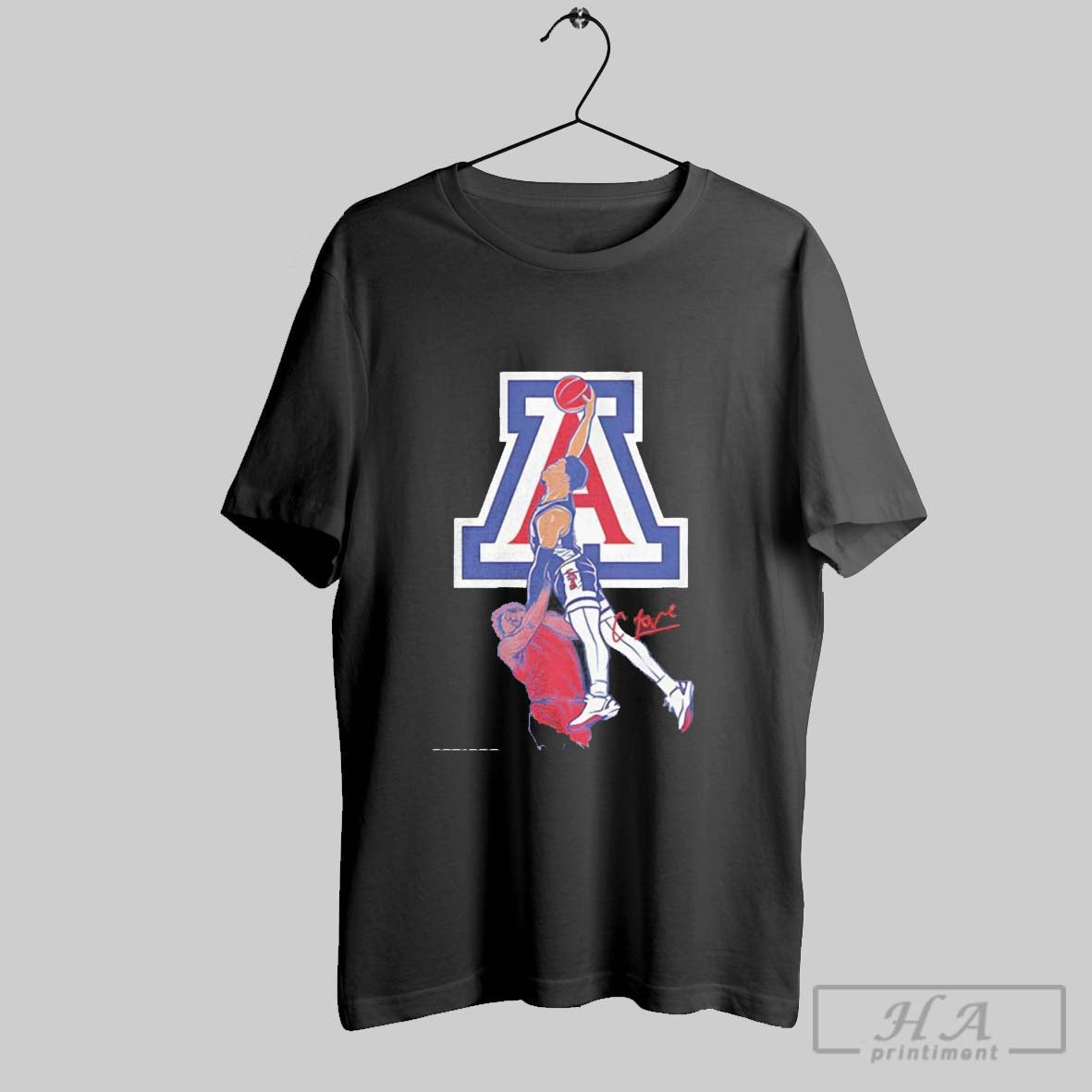 Arizona Basketball Caleb Love Poster Dunk Signature Shirt
