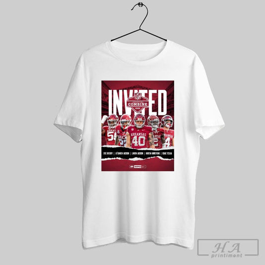 Arkansas Razorback Gregory Jaquinden Landon Andrew Armstrong Teslaa 2025 Nfl Scouting Combine Poster T Shirt