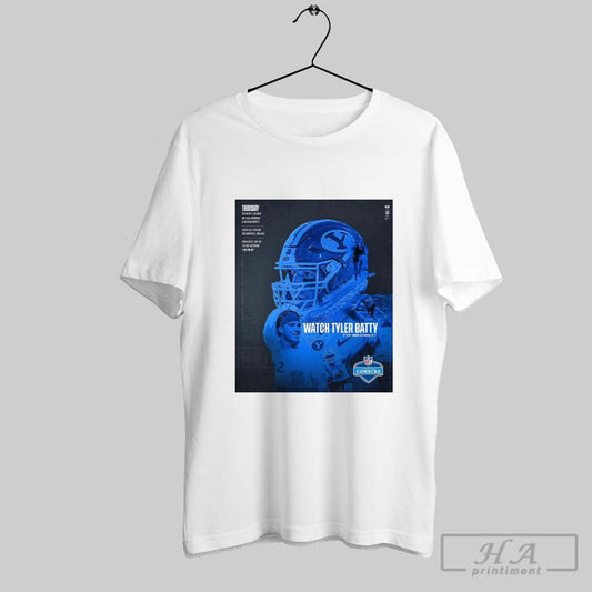 Byu Cougars Football Watch Tyler Batty At The Nfl Combine On Thursday Feb 27 2025 Poster T Shirt