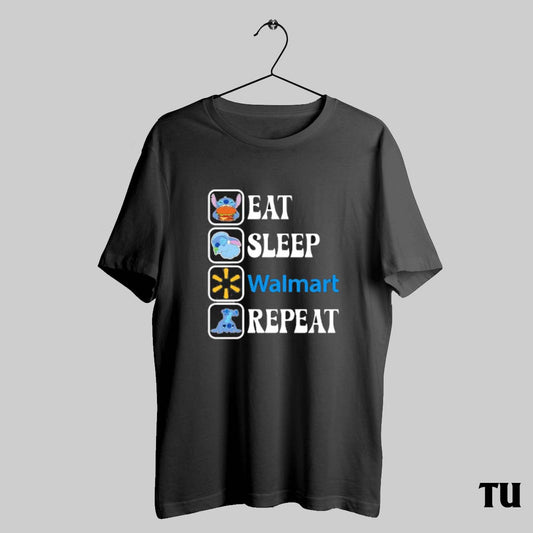 Baby Stitch Eat Sleep Walmart Repeat Tshirt Sweatshirt Cutom Poster