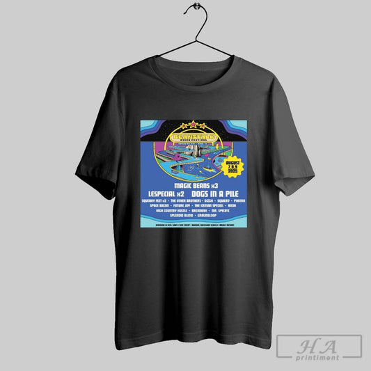 Beanstalk Music Festival Magic Beans Lespecial Dogs In A Pile August 7 9 2025 Squeaky Feet The Other Brothers Poster T Shirt
