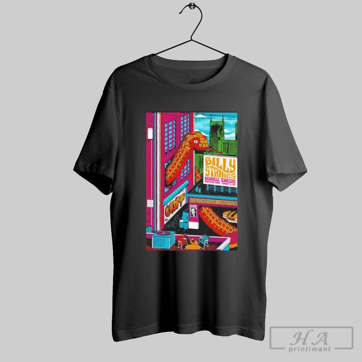 Billy Strings Nashville Feb 28 2025 Bridgestone Arena Show Poster Merch T Shirt