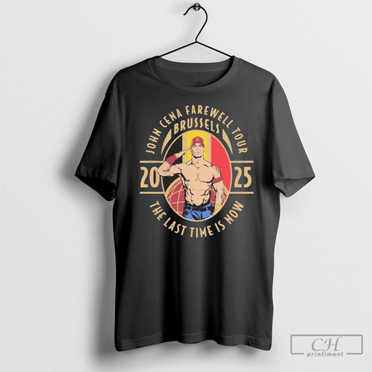 Burgundy John Cena Farewell Tour 2025 Brussels T Shirt Sweatshirt Poster