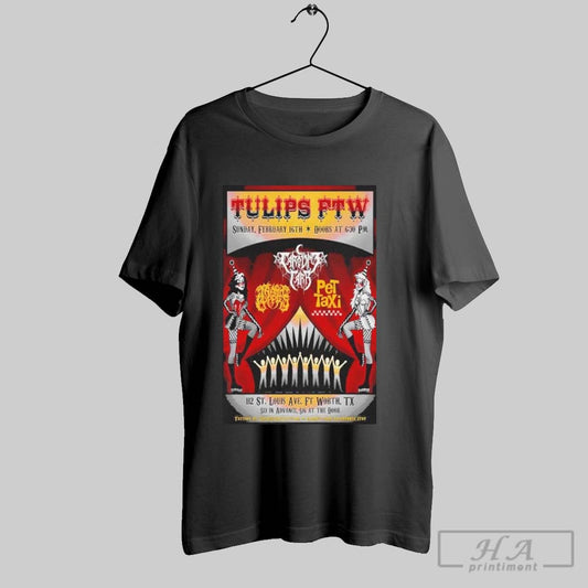 Caroline Carr With Pet Taxi Feb 16 2025 Tulips Ftw Fort Worth Tx Poster T Shirt