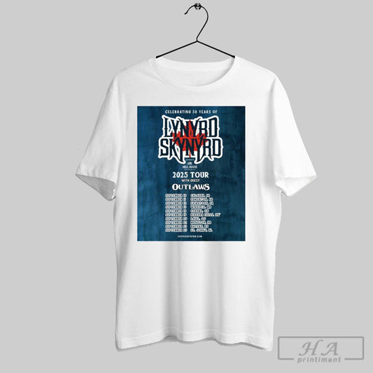 Celebrating 50 Years Of Lynyrd Skynyrd 2025 Tour With Guest Outlaws September 2025 Poster T Shirt