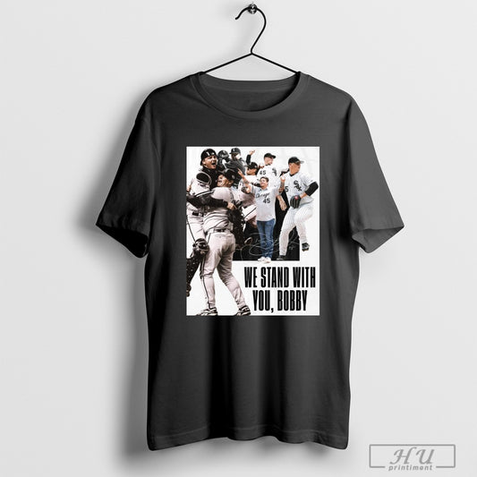 Chicago White Sox We Stand With You Bobby Jenks Treated For Stage 4 Adenocarcinoma Form Of Stomach Cancer Signature Poster T Shirt